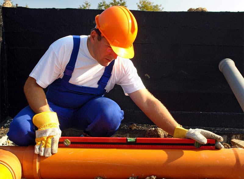 HVAC technician working on an installation